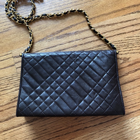 SISO Vintage Brown Quilted Leather Shoulder Bag - Picture 12 of 15